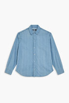 LSLV AOP LOGO DENIM SHIRT