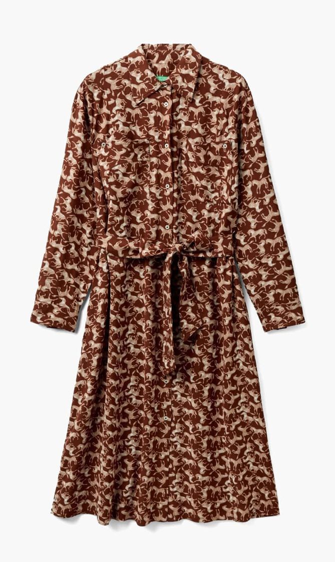 Printed Shirt Dress
