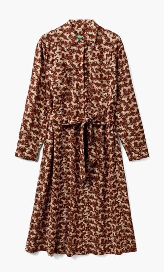 Printed Shirt Dress