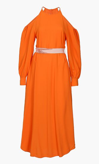 Belted Drop Shoulder Dress