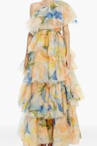 Paloma One Shoulder Floral Print Gown