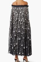 SHOOTING STARS CAPE ANKLE GOWN