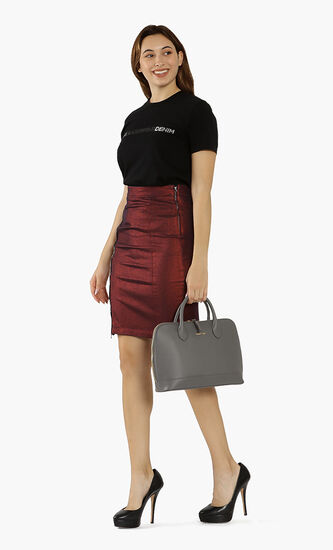Peony Leather Tote Bag