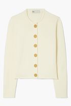 LOGO BUTTON WOOL CARDIGAN
