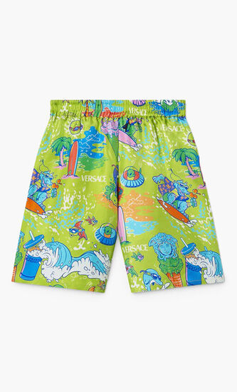 SHORTS CONTRAST MEDUSA SILK TWILL KIDS