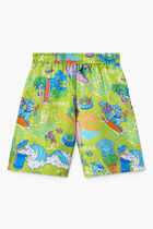 SHORTS CONTRAST MEDUSA SILK TWILL KIDS SHORTS CONTRAST MEDUSA SILK TWILL KIDS