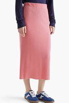 Textured Ribbed Midi Skirt