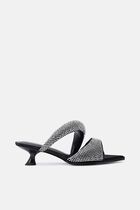 JW PEI WOMEN'S SARA MULE ARTIFICAL CRYSTAL - BLACK
