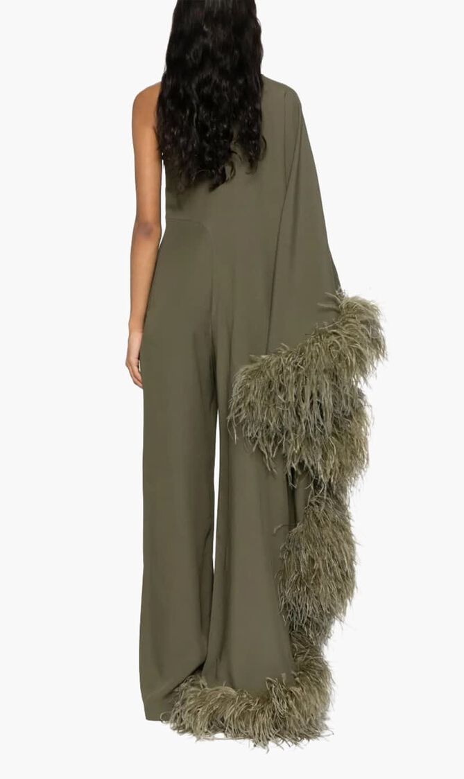 Ebro Feather Trim Jumpsuit