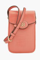 Embossed Leather Robinson Phone Crossbody Bag