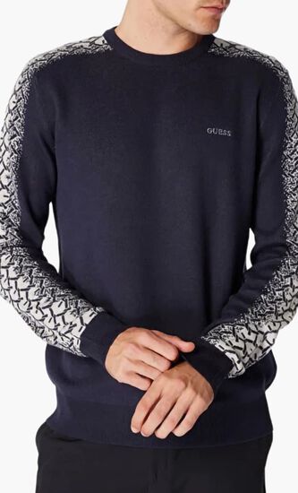 Denzel Cn Ls Jacquard Swtr