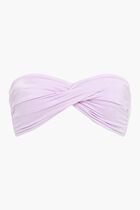 Shine On twist-front bandeau bikini top