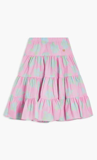 Rose Print Cotton Skirt