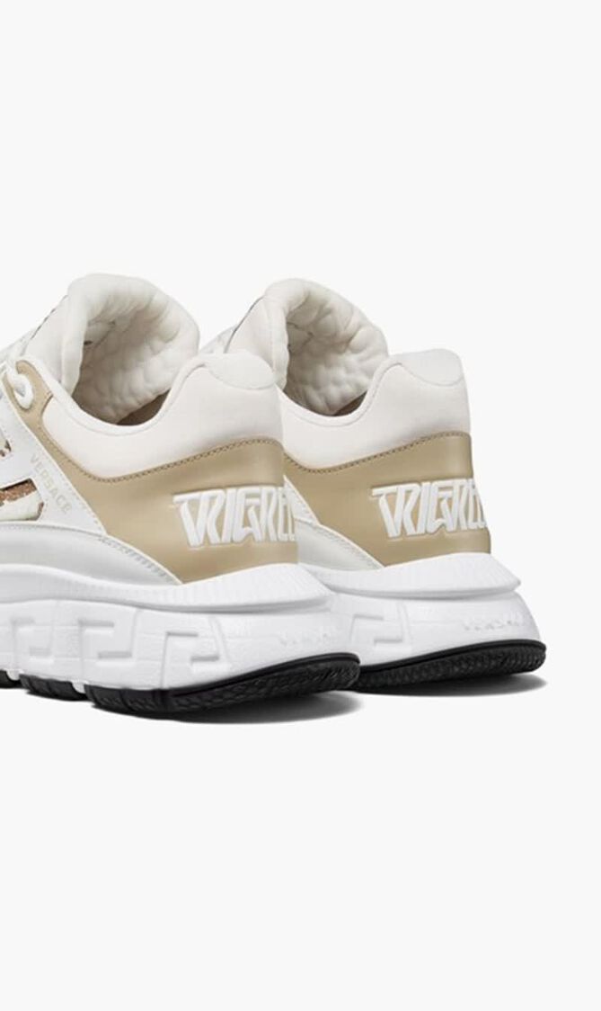 SNEAKER CALF LEATHER+JACQUARD BAROCCO+FABRIC