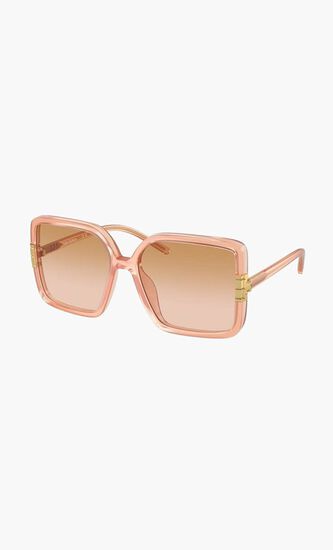 TRANSPARENT ORANGE FRAME WITH PINK GRADIENT ORANGE LENS 57
