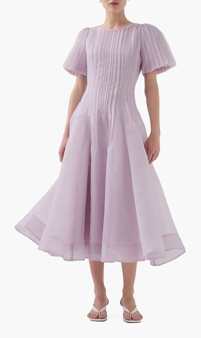 Nova Pleated Midi Dress