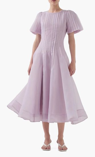 Nova Pleated Midi Dress