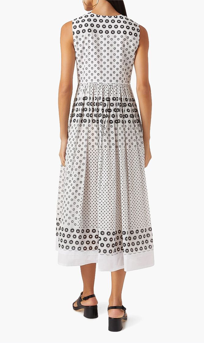 Printed Cotton Wrap Dress