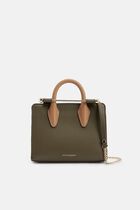 NANO TOTE TRI LEATHER KHAKI/CARAMEL/DIAMOND