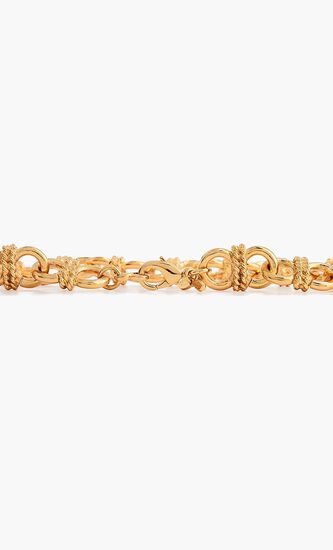 KJY 18" GOLD KNOTTED CHAIN NECKLACE W LOBSTER CLAW CLASP