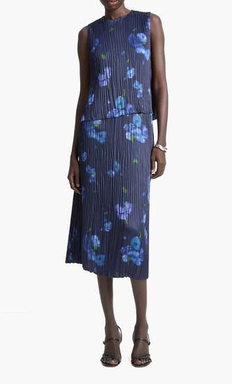 Poppy Blur Crushed Satin Shell