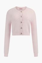 Open Knit Cropped Cardigan Sweater