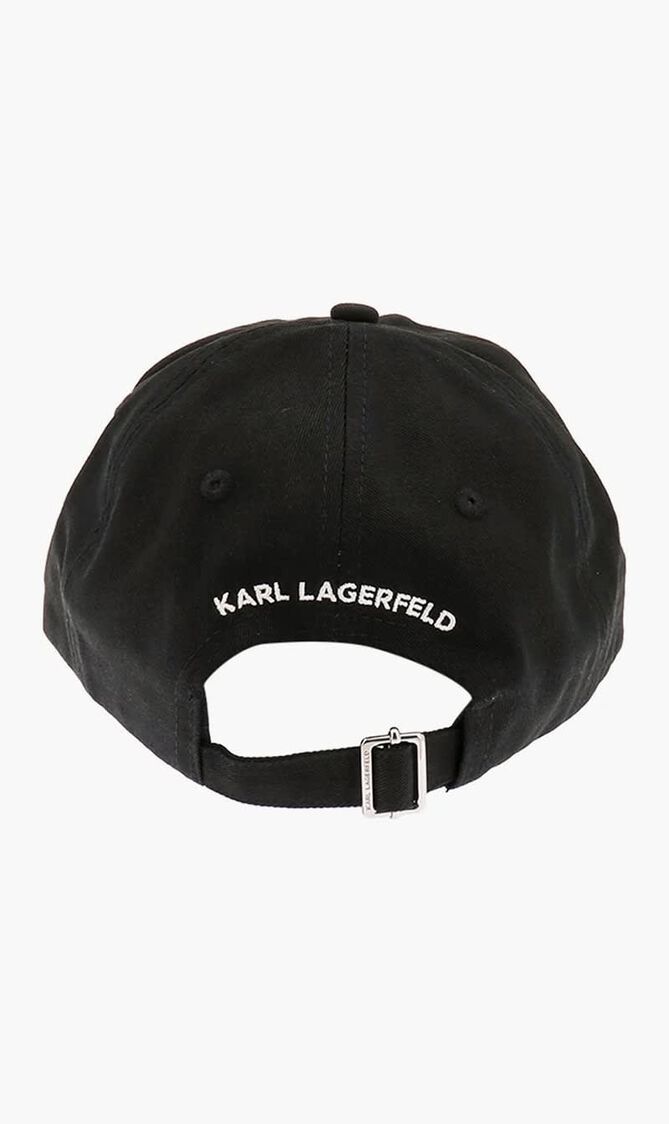 Karl Lagerfeld K/Ikonik 20 Logo Patch Baseball Cap