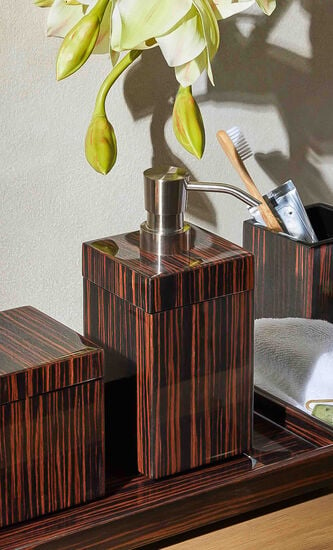 Macassar Ebony Soap Dispenser