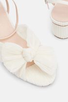 DAHLIA 50MM PLEATED KNOT SANDAL WITH ANKLE STRAP