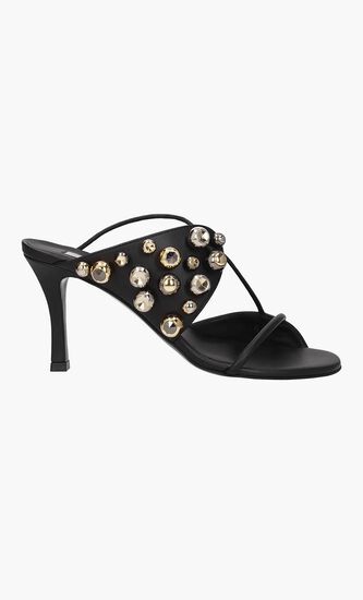 100 Lace Up Stud Mules