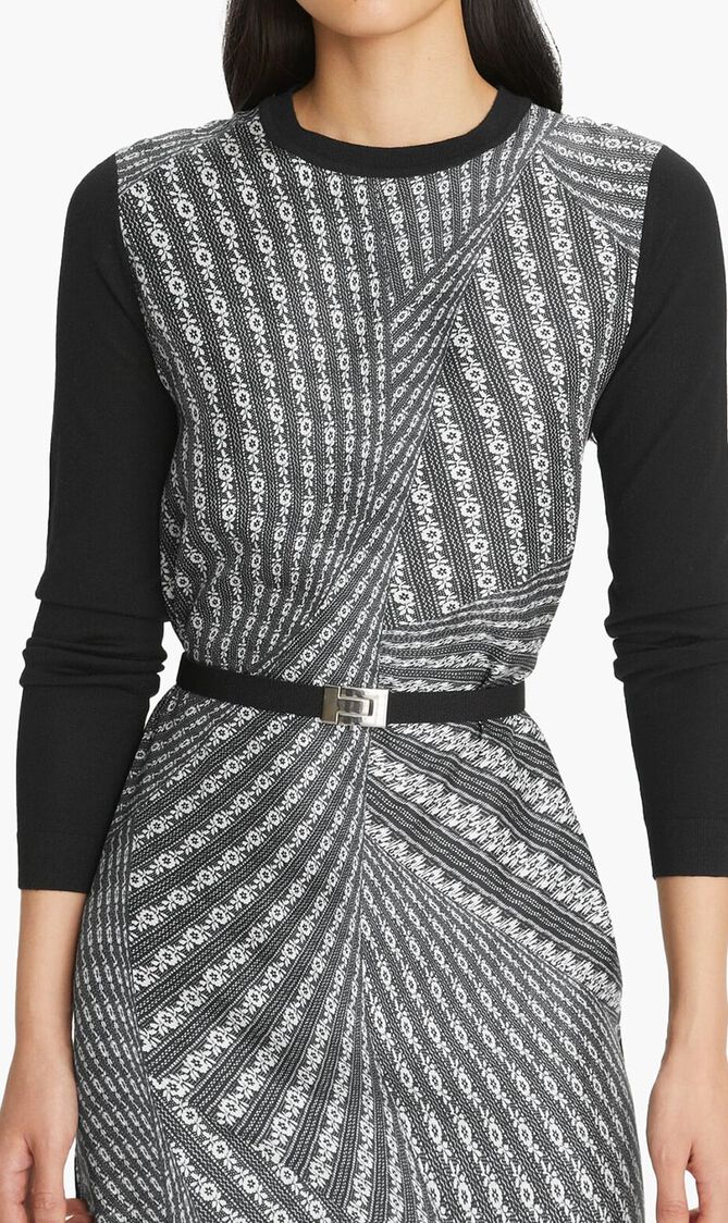 Greer Silk Front Sweater Dress