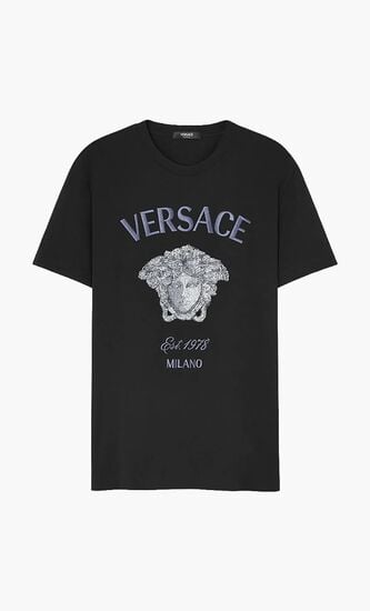 T-SHIRT COMPACT COTTON JERSEY FABRIC + MAXI MEDUSA BRANDING EMBROIDERY