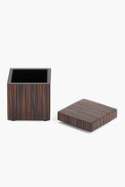 Macassar Ebony Cube Box Macassar Ebony Cube Box