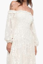 Lunaria Wreath Off Shoulder Gown
