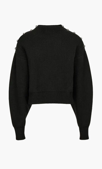 WOOL AND CASHMERE LONG SLEEVES FANTASY-NECK