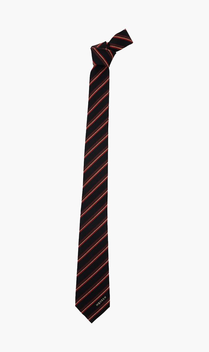Multicolor Tie with Striped Motif