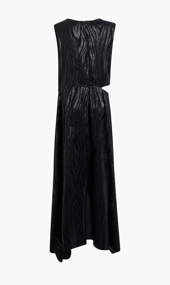 WOODGRAIN LUREX DRESS