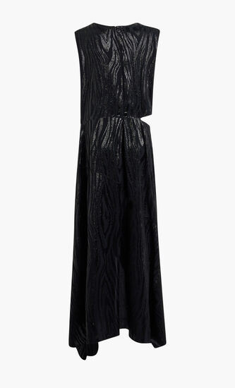 WOODGRAIN LUREX DRESS