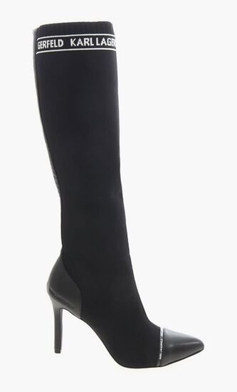 PANDORA HI LEG KNIT BOOTBLACK KNIT TEXTILE