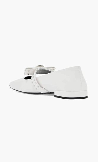 Gianni Ribbon Studded Ballerinas