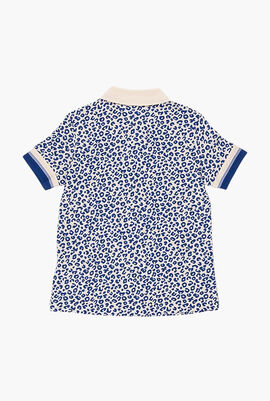 Leopard Print Polo Shirt