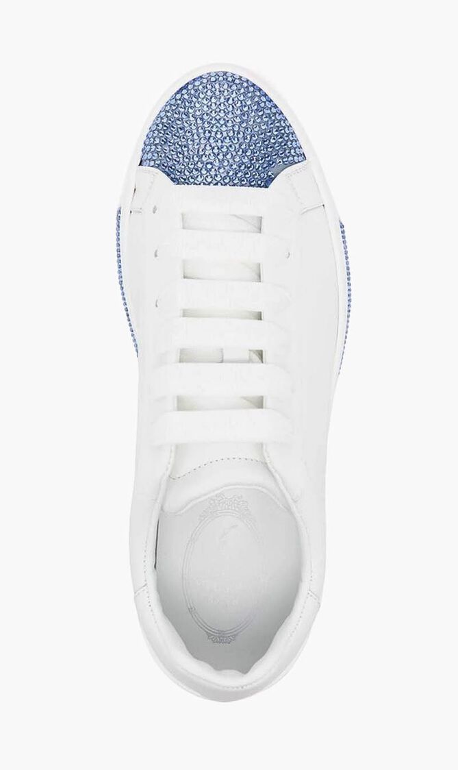 WHITE CALF SILVER SHADE STRASS