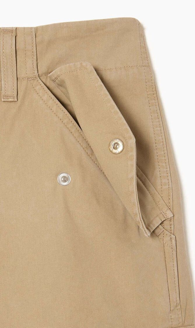 Straight Fit Cotton Cargo Pants