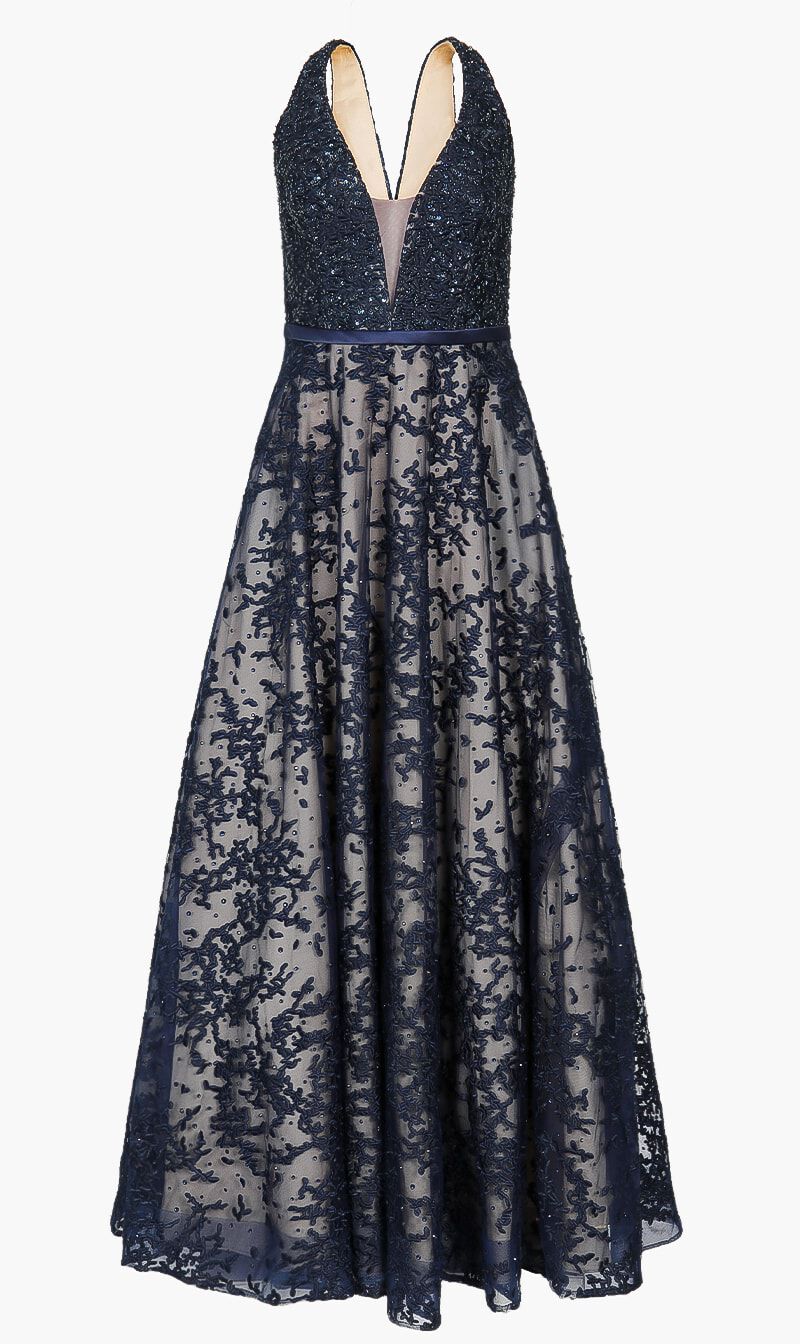Basix deep v gown discount