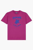 Printed Turtle Logo Cotton T Shirt