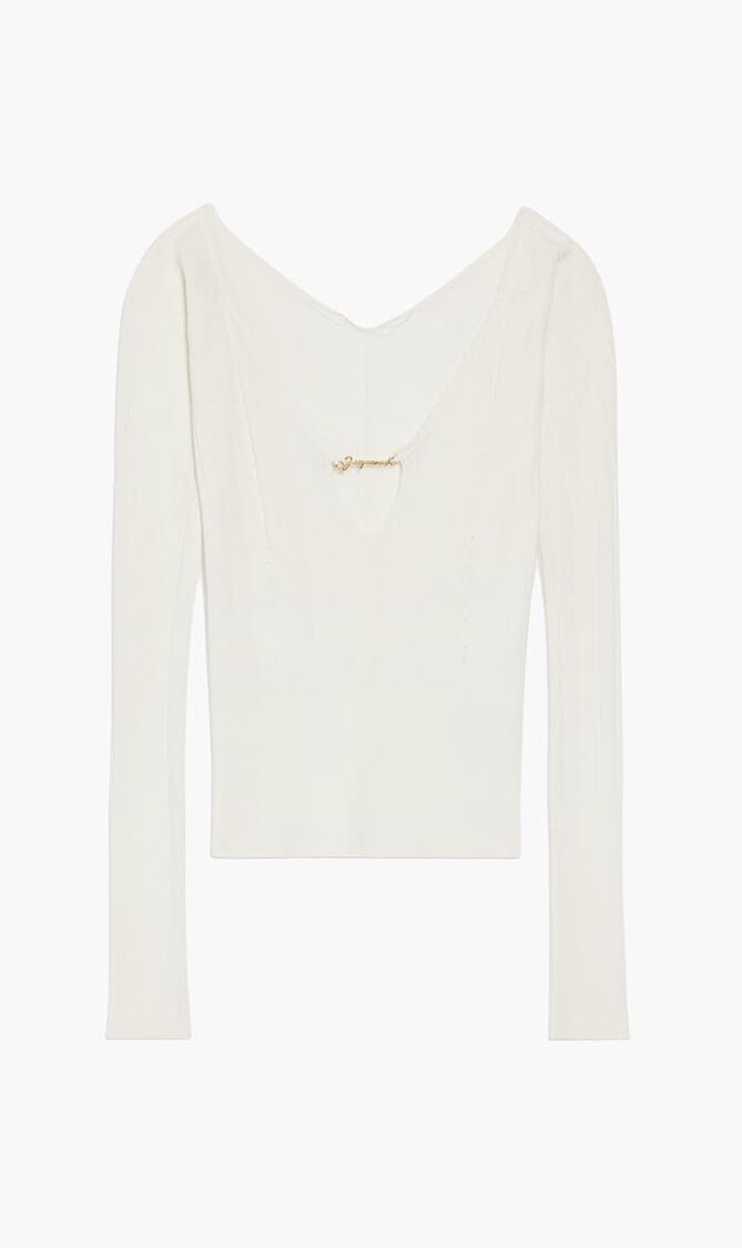 Long Sleeve Scalloped Top
