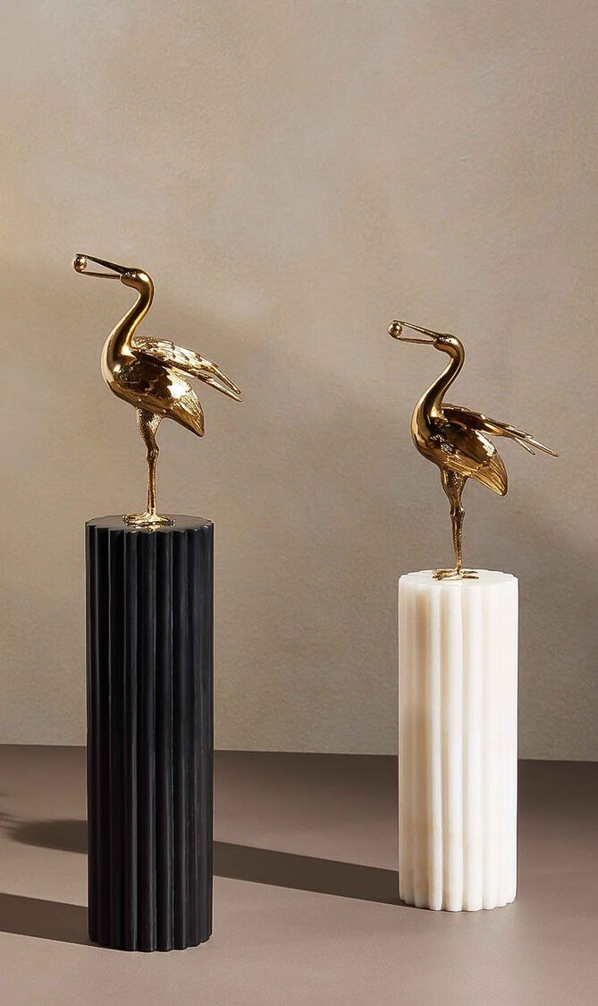 Heron Column  Large Black