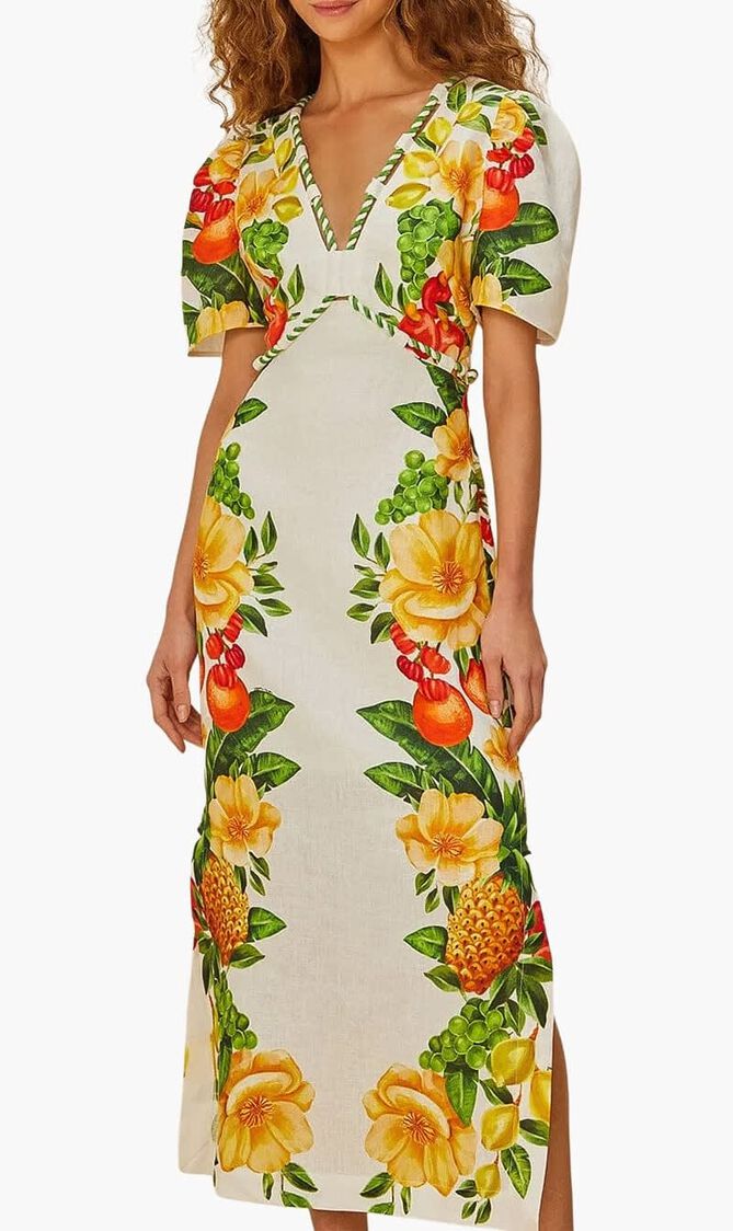 Picnic Flowers Maxi Dress