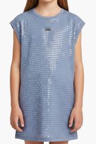 Girls Blue Sequin Dress