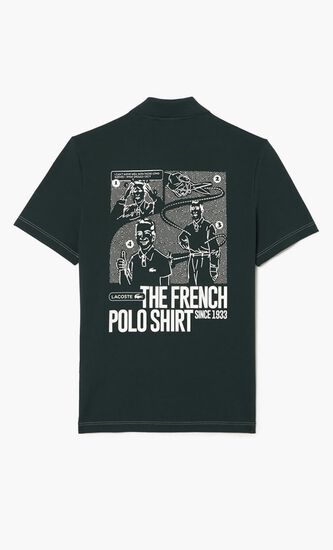 Back and Front Print Movement Polo Shirt